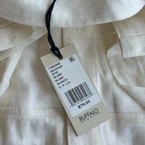 NWT Buffalo David Bitton Carlene Women's Button-Down Midi Dress with Waist Tie - Picture 2 of 8